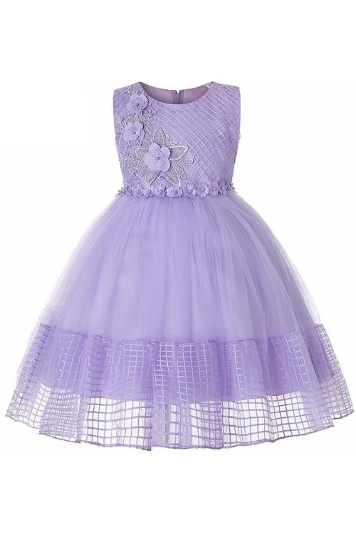 Sneak Peek Sale Baby Girl Princess Ball Gown Dress Flower Lace Children Bridemaid For Wedding Formal Party Prom Dresses Children Clothing 2-15 Y