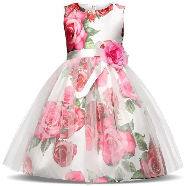 Super Bargain Girls Dress, Floral Girls Dress 1- 8 Yrs