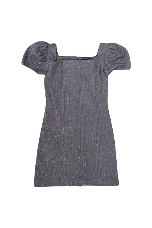 Overstock Sale Charcoal Puff Sleeve Dress