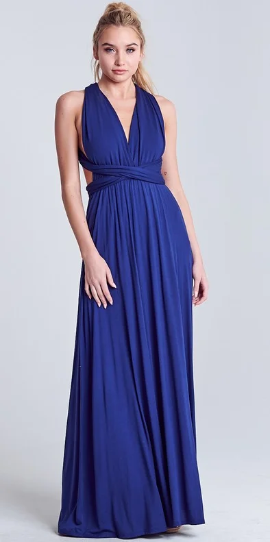 Massive Deals navy multi way maxi dress