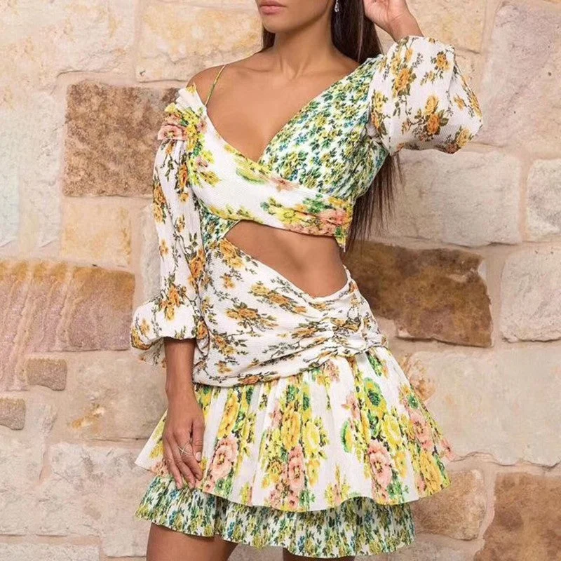 While Supplies Last Women's Casual Long-Sleeved Mini Dress With Print