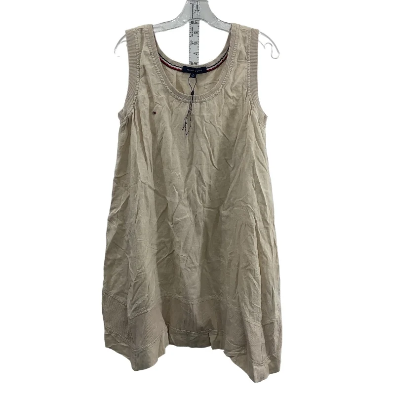 Major Savings Tommy Hilfiger Beige Women's Loose Fit Sleeveless Linen Shift Dress M NWT
