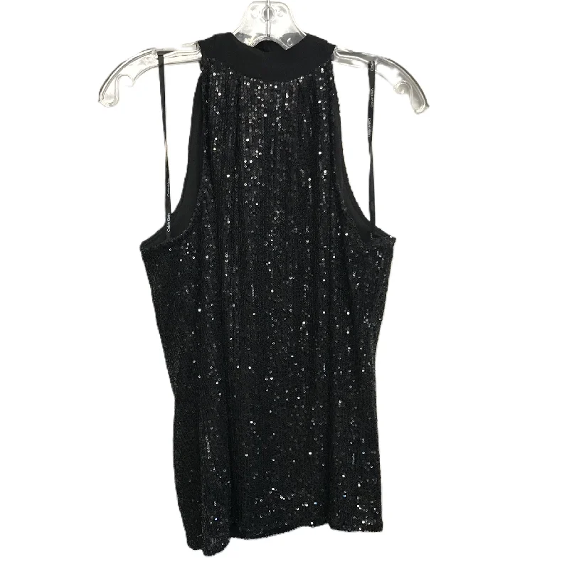 Black Top Sleeveless By Calvin Klein, Size: L