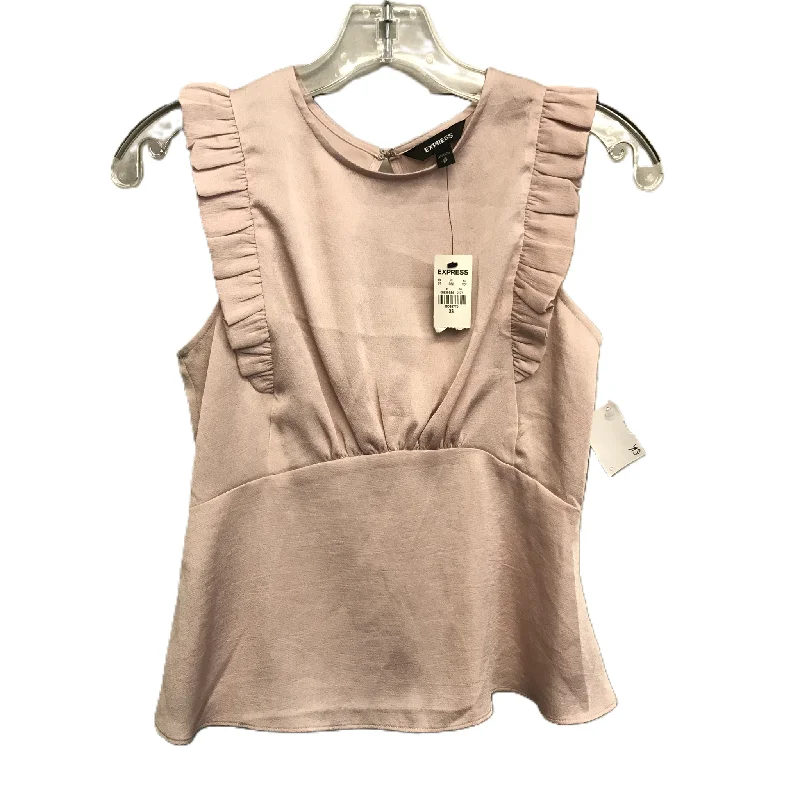 Pink Top Sleeveless By Express, Size: Xs