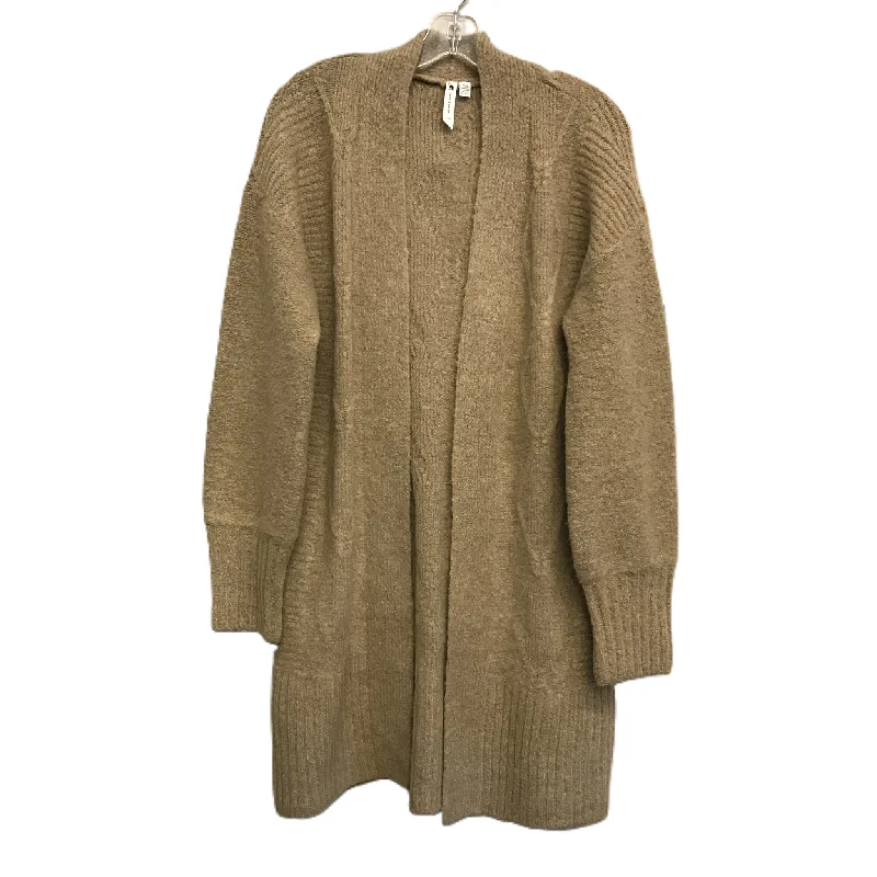 Tan Sweater Cardigan By Cable And Gauge, Size: L