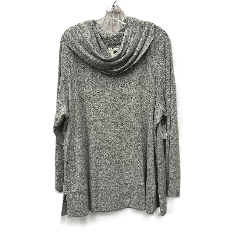 New Deals Top Long Sleeve By Cupio In Grey, Size: 2x