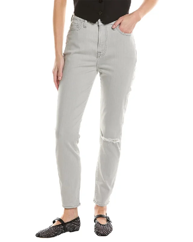 7 For All Mankind Ankle Gwenevere Cool Grey Skinny Jean