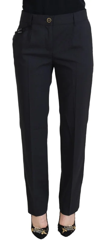 Dolce & Gabbana Chic  Wool Blend Pants for Elevated Women's Style