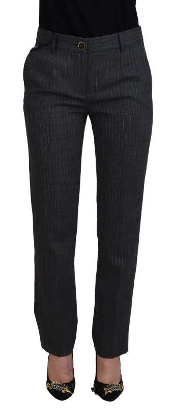 Dolce & Gabbana Elegant  Striped Tape Women's Pants