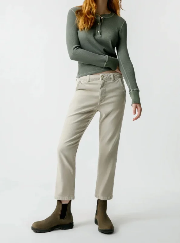 Easy Trouser Straight Pants In Pumice