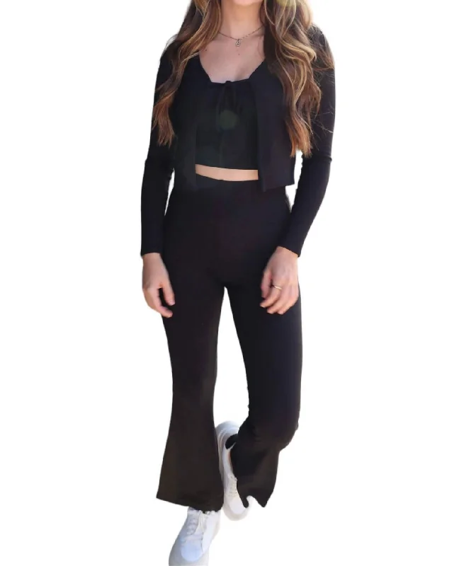 Super Sale Flare Pants In Black
