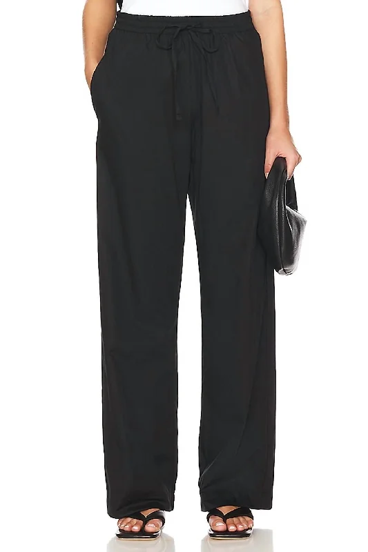 Poplin Resort Pant In Black