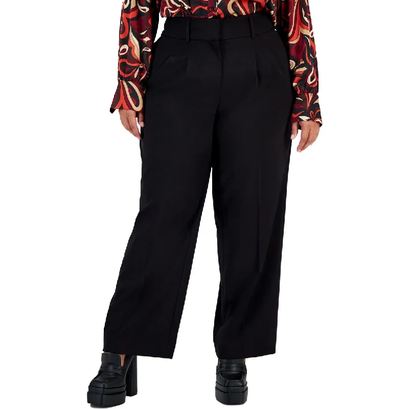 Bar III Womens Plus Mid Rise Office Dress Pants