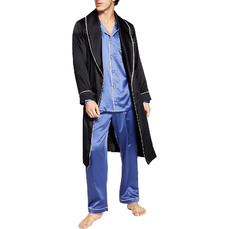 INC Mens Satin Comfy Long Robe