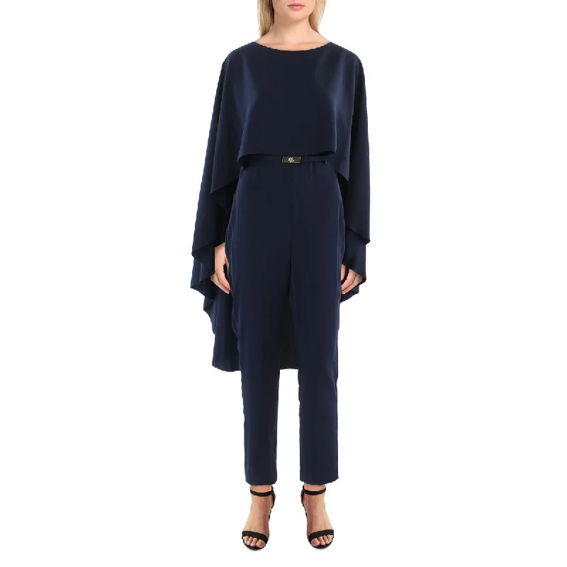 Lauren Ralph Lauren Womens Okiony Drapey Cape Sleeve Jumpsuit