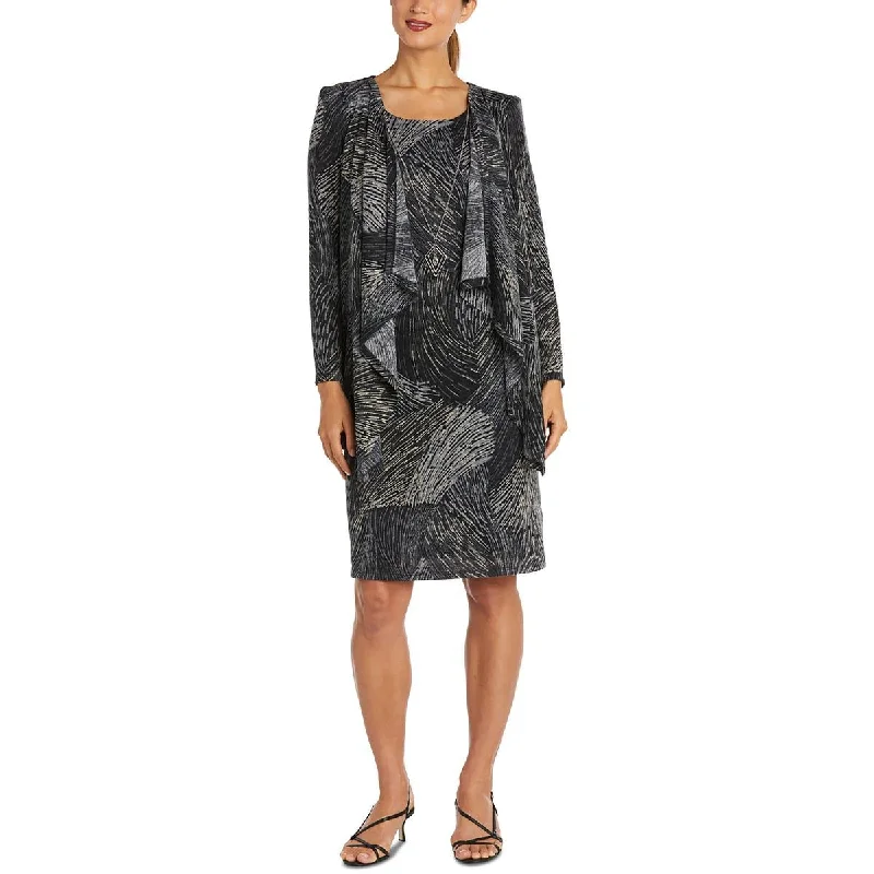 R&M Richards Womens Plus Printed 2Fer Wear to Work Dress