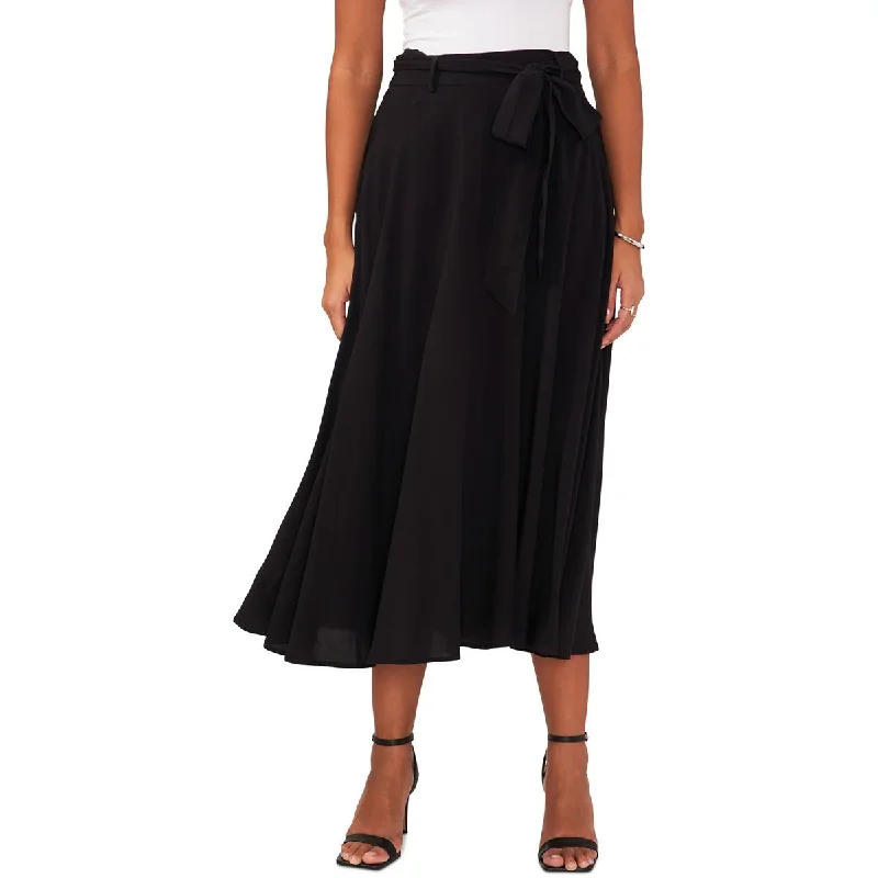 Sam and Jess Womens Mid Calf Belted Midi Skirt