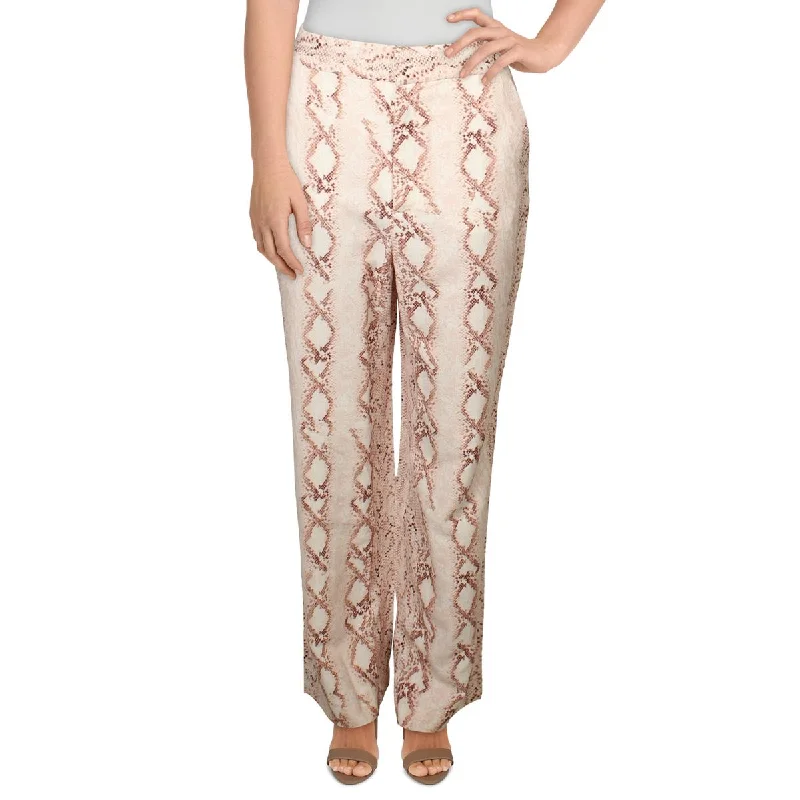 Significant Other Womens Flare Snake Wide Leg Pants