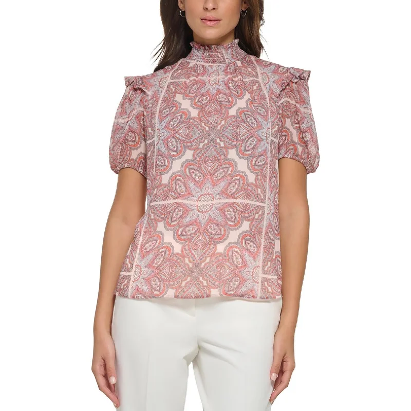 Tommy Hilfiger Womens Paisley  Blouse