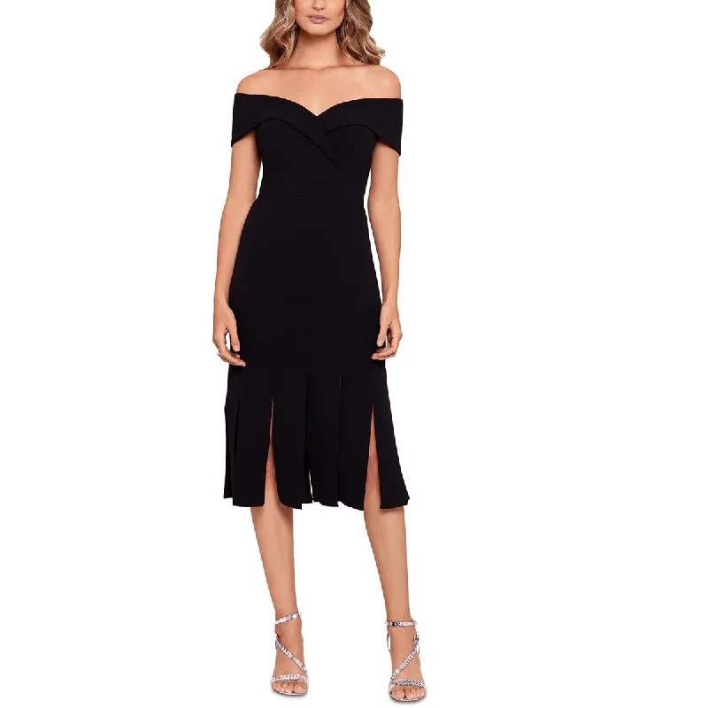 Xscape Womens Semi-Formal Midi Cocktail And Party Dress