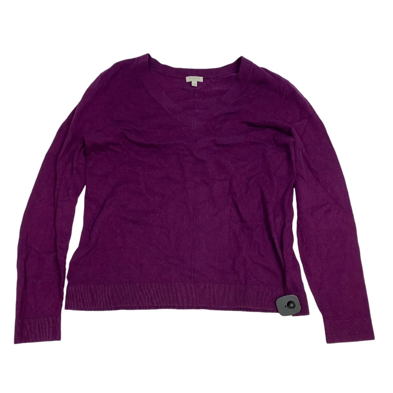 Sweater By Talbots In Purple, Size: L