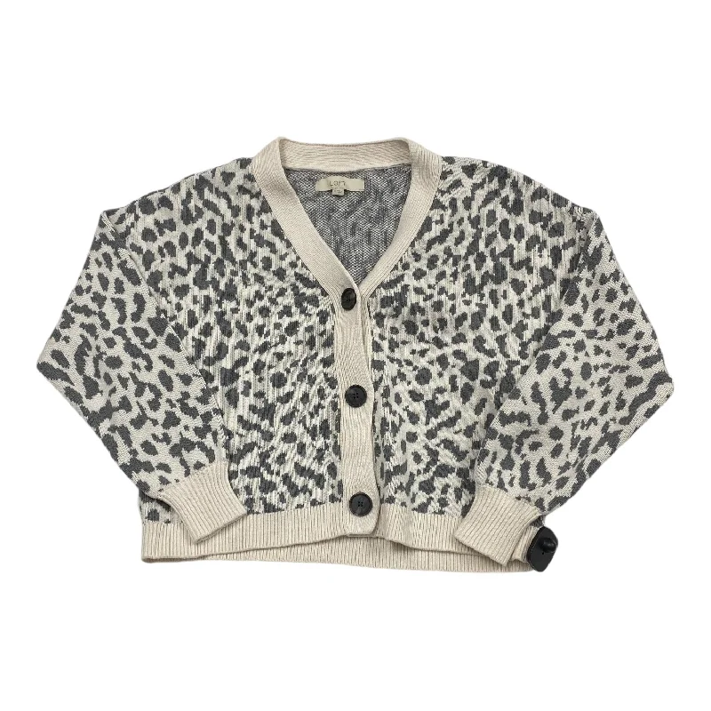 Amazing Deals Sweater Cardigan By Loft In Animal Print, Size: M