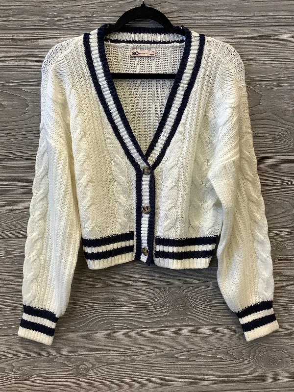 Deal Dash Sweater Cardigan By So In White, Size: Xs