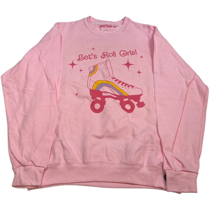 Super Deal Sweatshirt Crewneck By Girl Tribe Co In Pink, Size: M