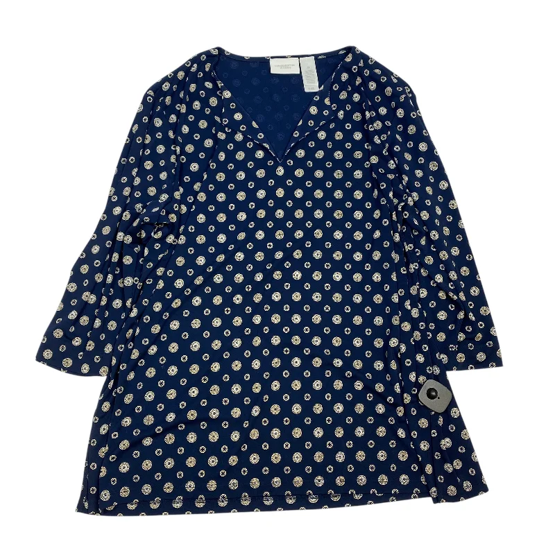 Mega Sale Top 3/4 Sleeve By Liz Claiborne In Navy, Size: 2x