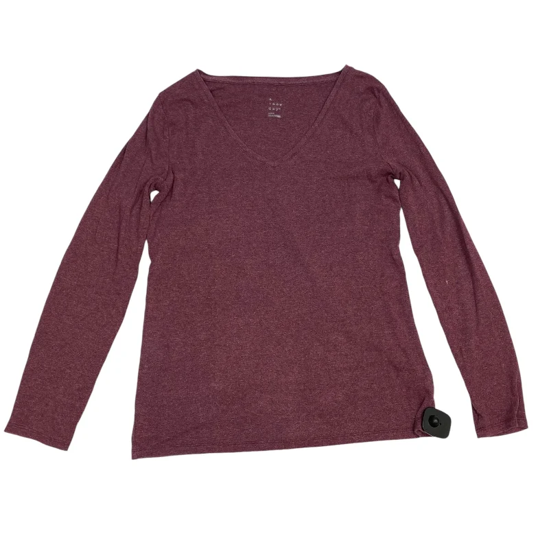 Top Long Sleeve Basic By A New Day In Red, Size: L