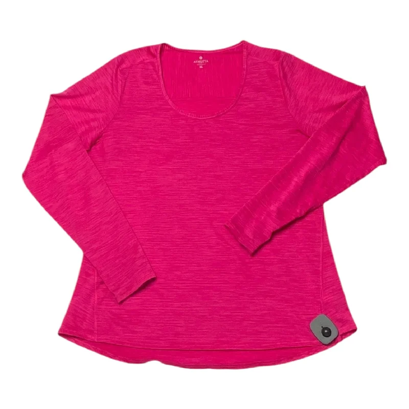 Exclusive Offers Top Long Sleeve By Athleta In Pink, Size: Xl