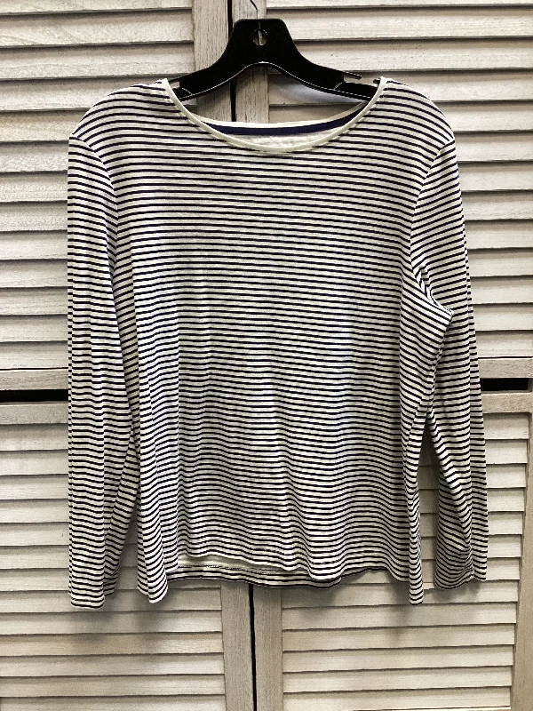 Online Specials Top Long Sleeve By Croft And Barrow In Striped Pattern, Size: Xl
