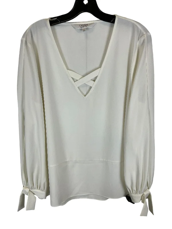 Top Long Sleeve By Crosby In White, Size: L