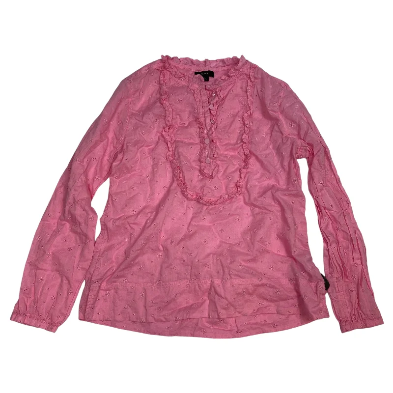 Top Long Sleeve By J. Crew In Pink, Size: S