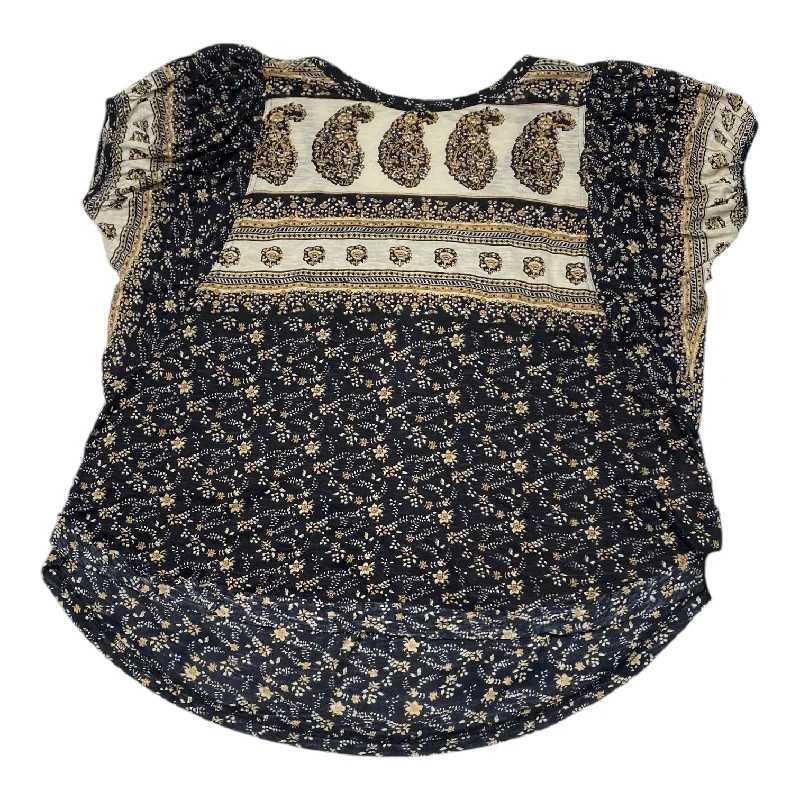 Blowout Deals Top Short Sleeve By Free People In Multi-colored, Size: L